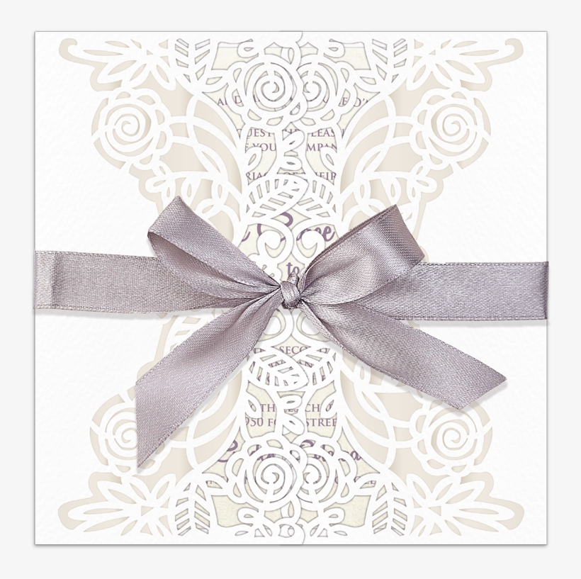 Thank You Card Floral Lace - Lace, transparent png