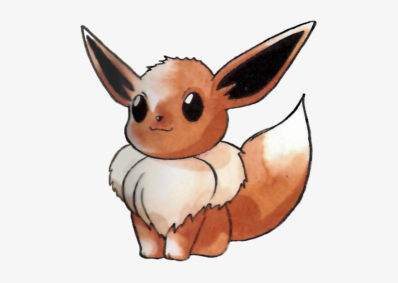 Eevee Pokemon Red And Green Official Art - Eevee Official Art, transparent png