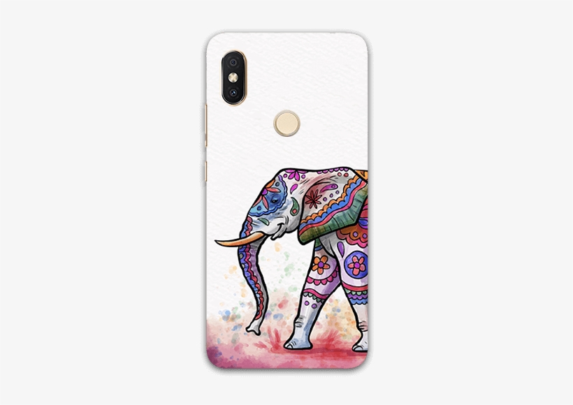 Holi Background With Elephant Redmi Y2 Mobile Case - Indian Elephant, transparent png