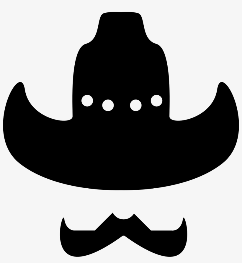 Cowboy Hat With Moustache Comments - Dibujo De Sombrero De Vaquero, transparent png