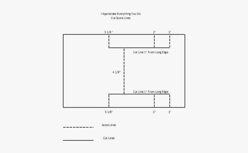 Score On Long Sides At 1”, 2”, 5 1/8” Do Not Cross - Diagram, transparent png