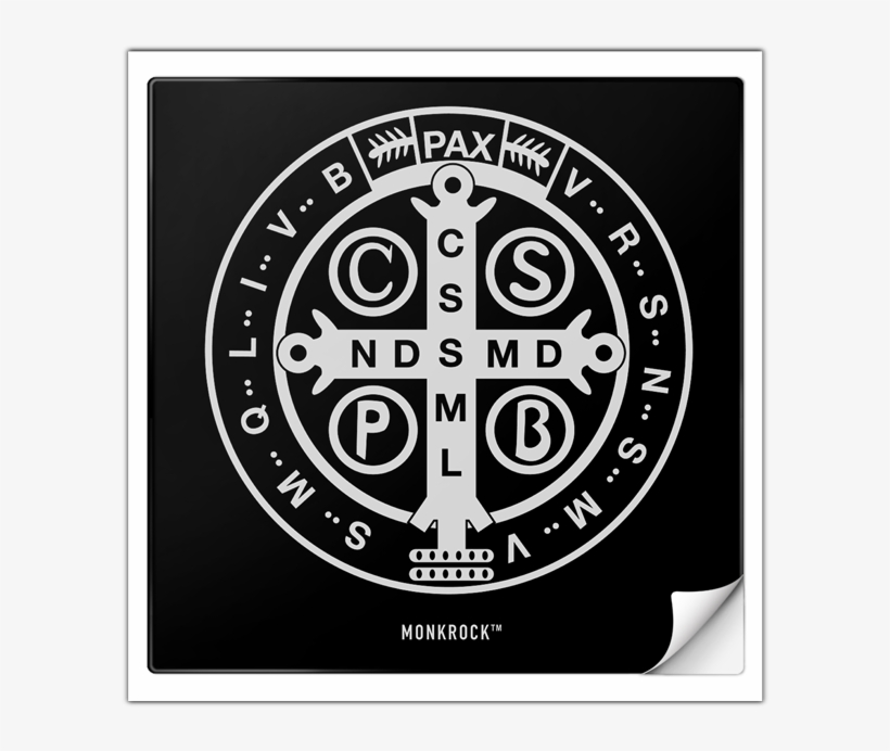 St Benedict Medal Holy Cross Sticker - Saint Benedict Cross Background, transparent png
