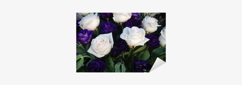 Ramo De Flores - Ramo De Margaritas Moradas Y Rosas Blancas, transparent png