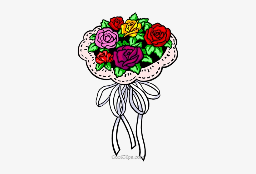 Ramo De Rosas Libres De Derechos Ilustraciones De Vectores - Bridal Bouquets Clip Art, transparent png