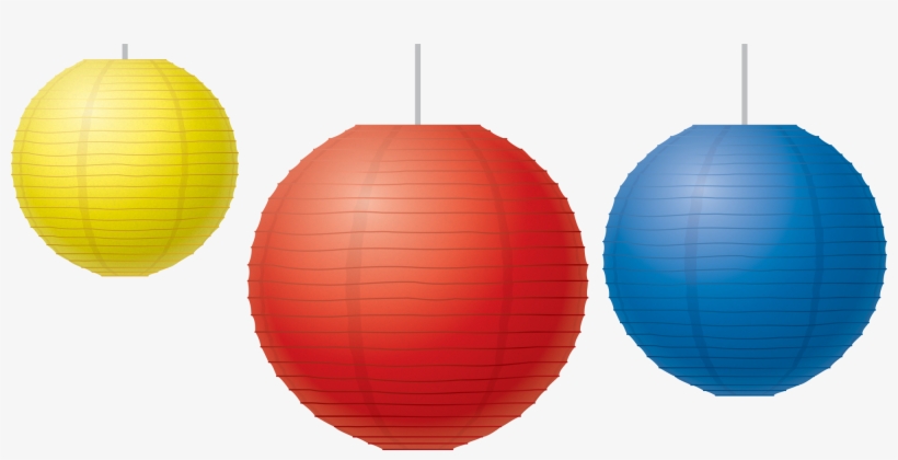 Red And Yellow Paper Lanterns, transparent png