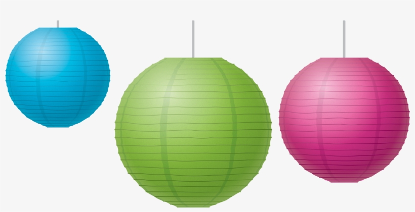 Decorative Lanterns 18″ & 24″ - Colorful Lanterns Png, transparent png