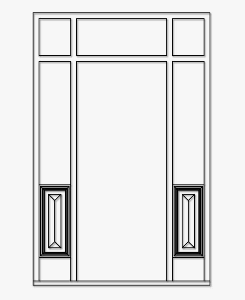Door Frame With Panels & Overhead - Door Frames, transparent png
