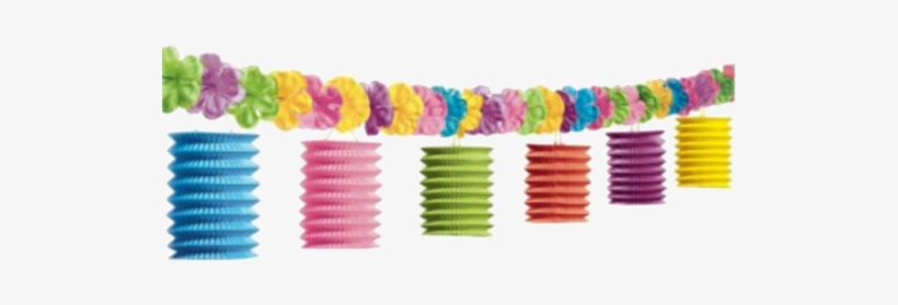 Tropical Luau Paper Lanterns - Luau Tiki Lantern Garland, transparent png