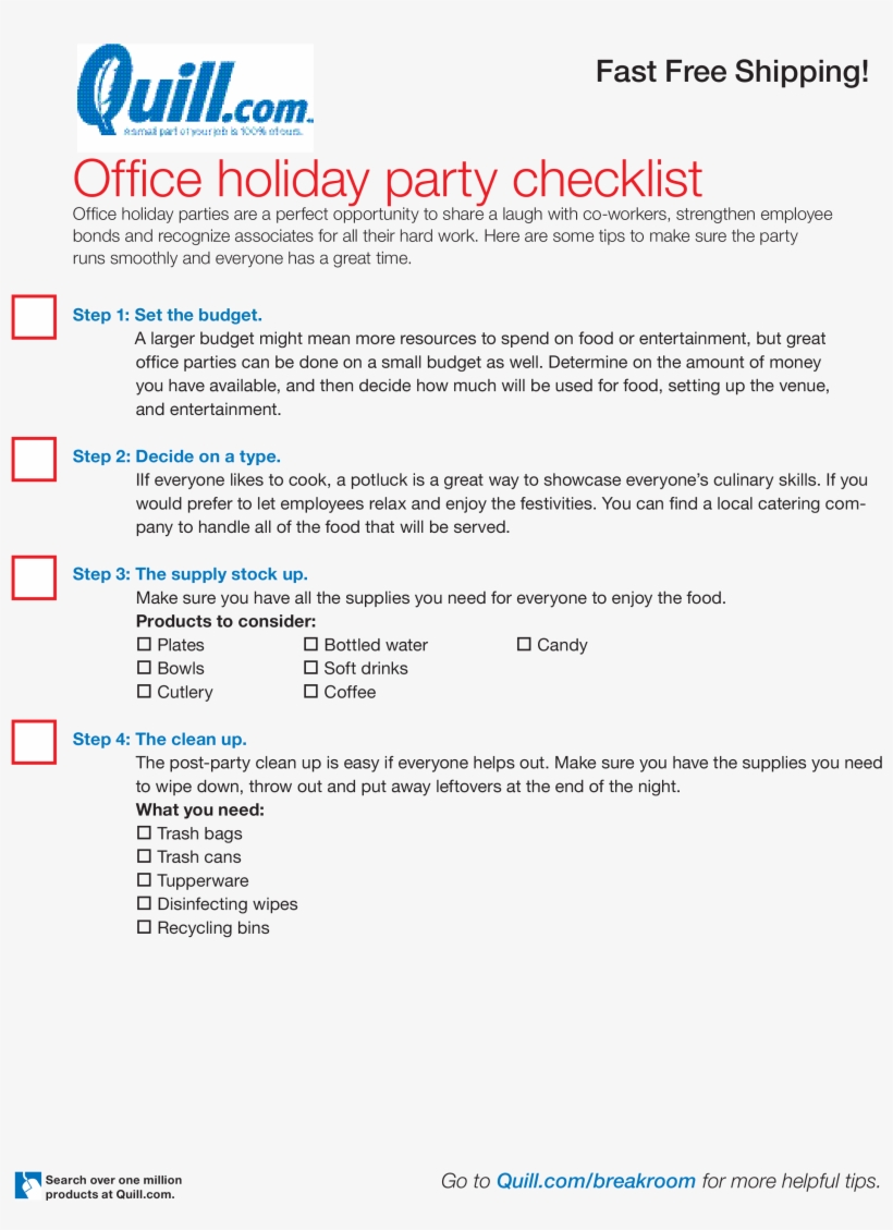 Holiday Party Checklist Main Image - Holiday, transparent png