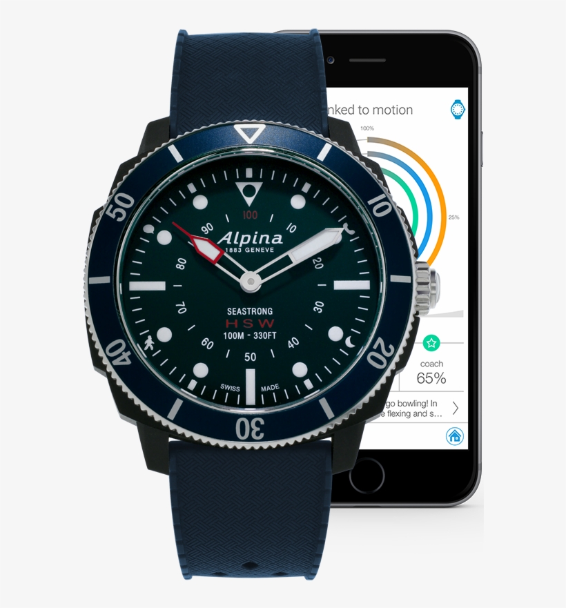 Alpina Seastrong Horological Smartwatch Blue - Alpina Seastrong Horological Smartwatch, transparent png