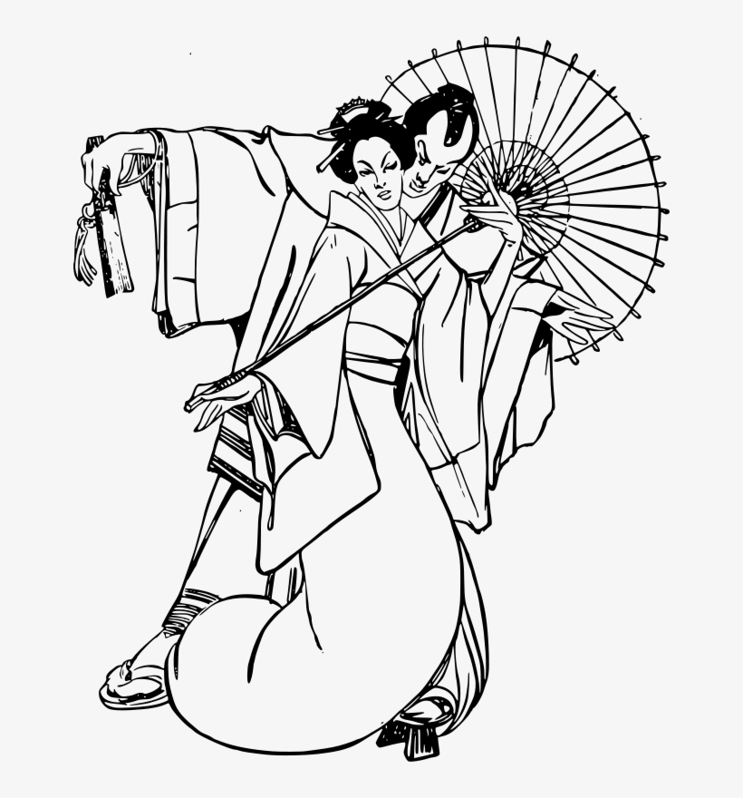 Japanese Black And White Clip Art, transparent png