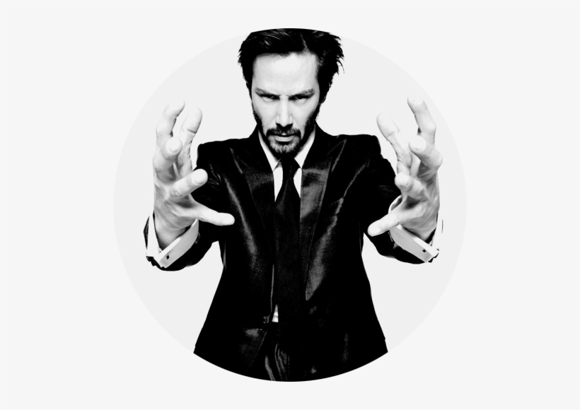Explore Keanu Reeves Beard, My Man And More - Keanu Reeves Black And White, transparent png