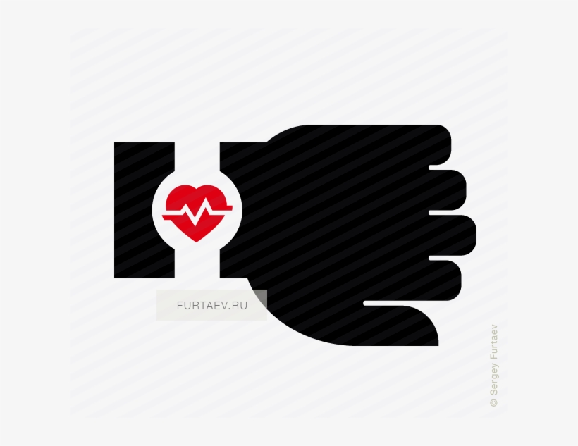 Vector Icon Of Smart Watch On Hand With Heart Beat - Smart Watch Health Icon, transparent png