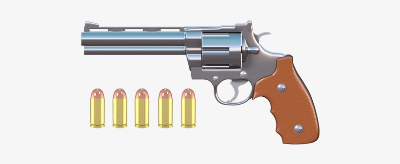 Revolver Y 5 Balas - Pistol, transparent png