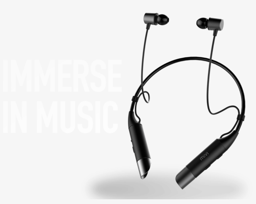 Collar Wireless Earphones - Mivi Be41, transparent png