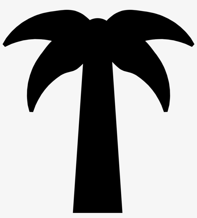 Symmetric Palm Tree - Palm Tree Silhouette Symmetrical, transparent png