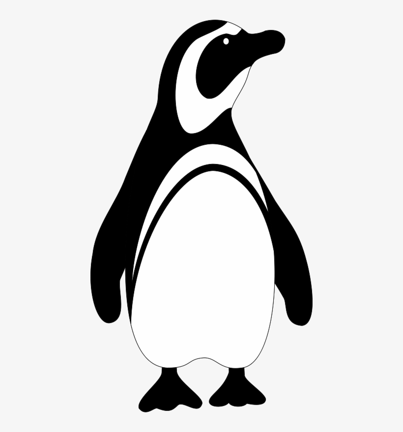 Emperor Penguin Chick Head Clip Art At Clker - Clip Art Penguin Black And White, transparent png