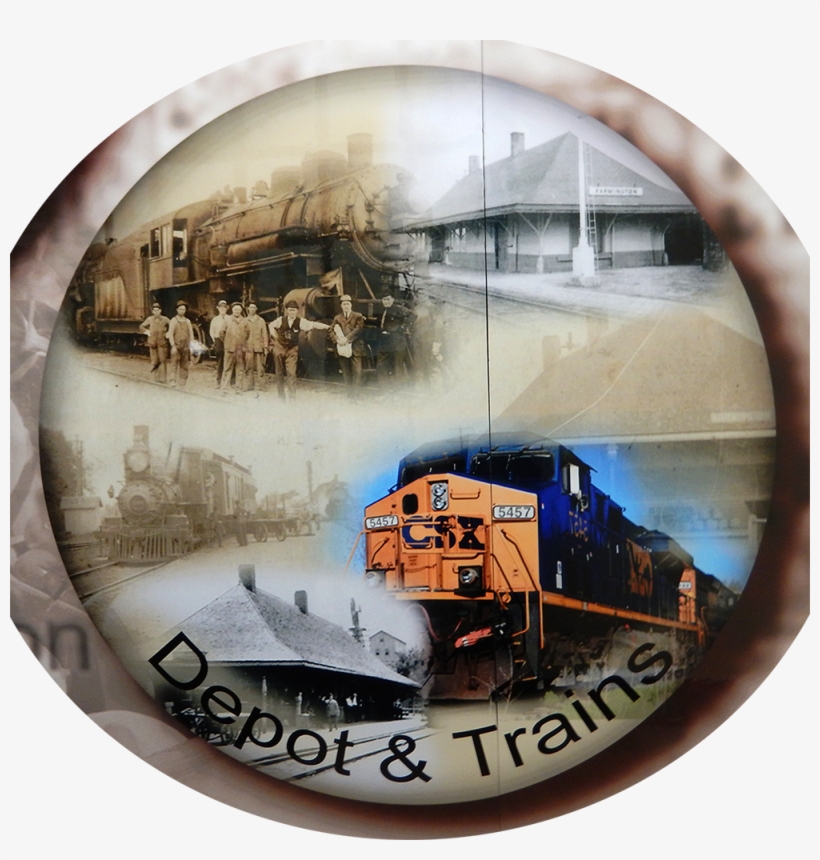 Rambling River Center Mural - Locomotive, transparent png