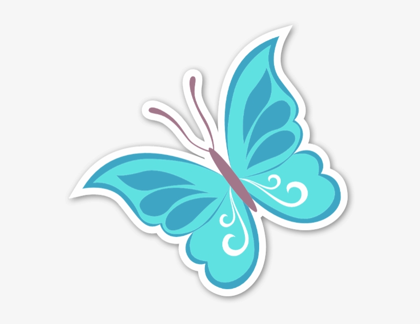 Borboleta Azul Sticker - Butterfly Pink And Blue, transparent png