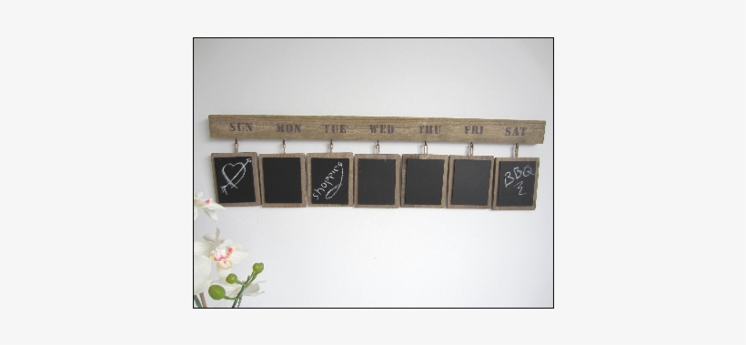 Wooden Hanging Daily Chalk Board For Memo Notes Rustic - Rose, transparent png