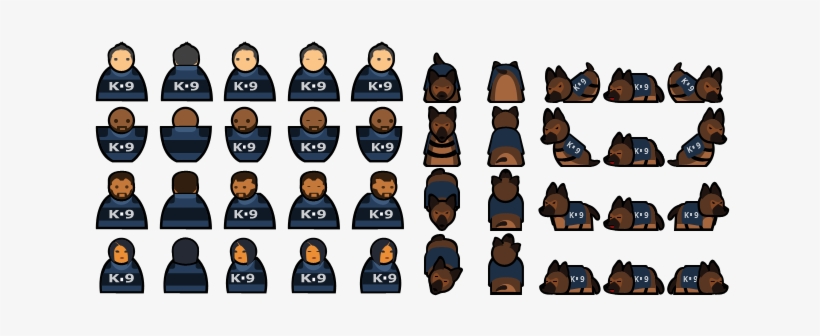 Doghandlerguarddog - Prison Architect Body Types, transparent png