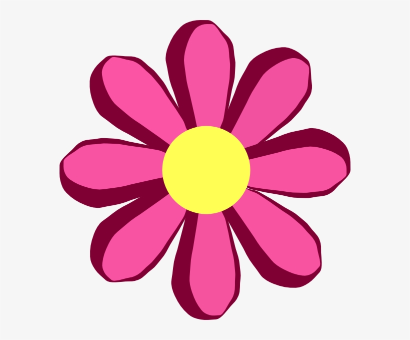 Flower Frame Purple Luke Horiz Clip Art At Clker - Pink Flowers Clipart Png, transparent png