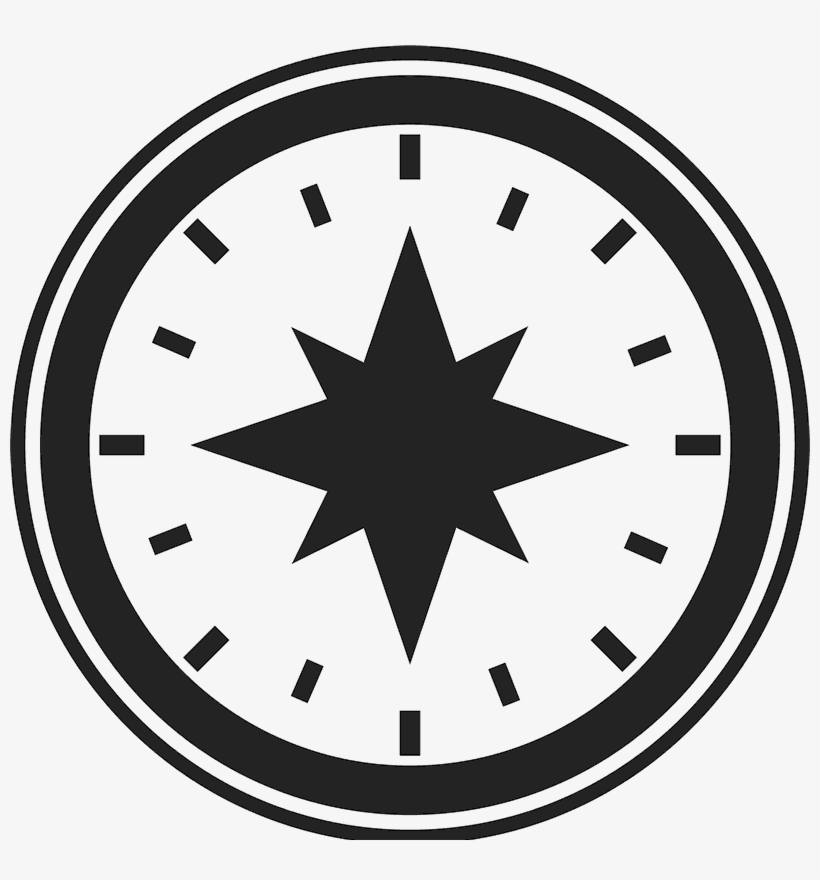 Compass With Positioning Lines Stamp - Nativity Silhouette, transparent png