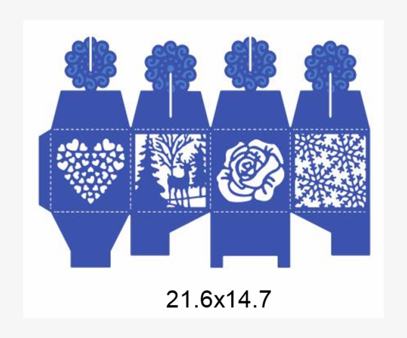 Christmas Flower Gift Box-1170x600 - Box Cutting Die, transparent png