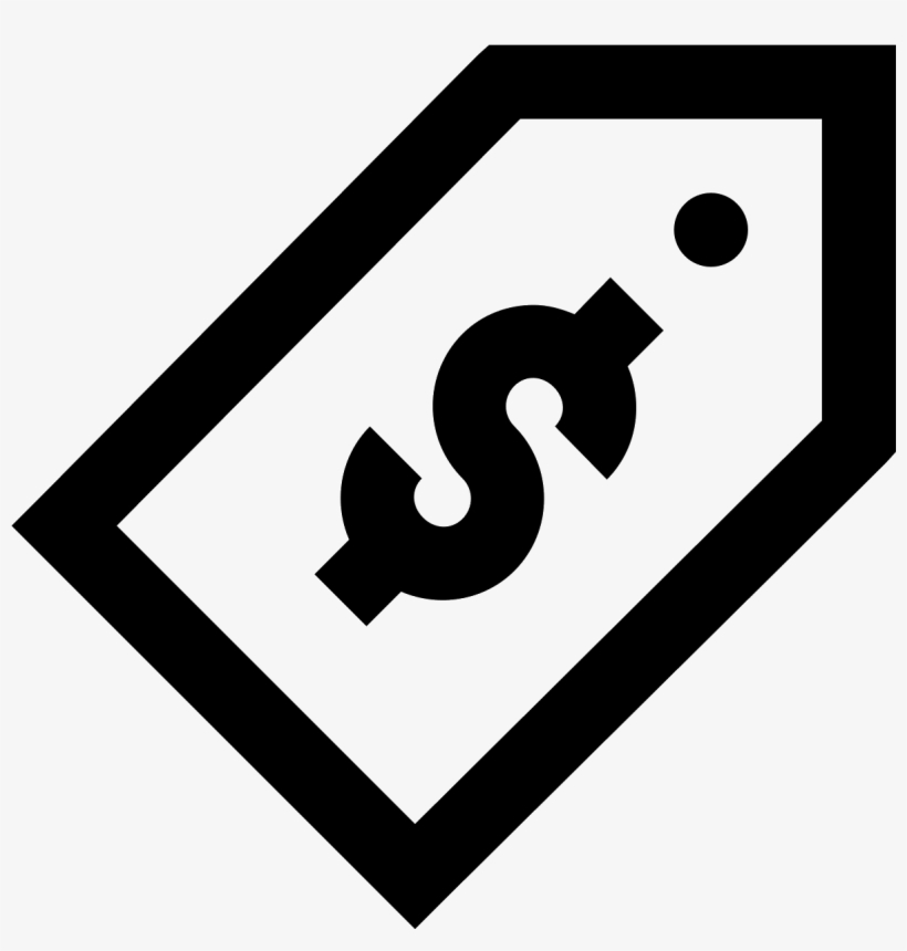 A Price Tag With The Us Dollar Sign Printed In - Icon, transparent png