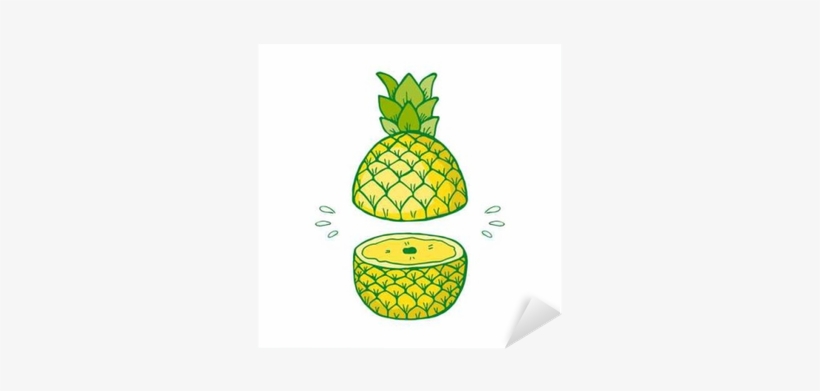 Pineapple Slices Splash Isolated On White Background - Illustration, transparent png