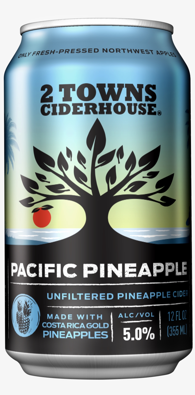 2 Towns Ciderhouse Makes Wave With 'pacific Pineapple' - 2 Towns Ciderhouse Outcider - 500 Ml Bottle, transparent png