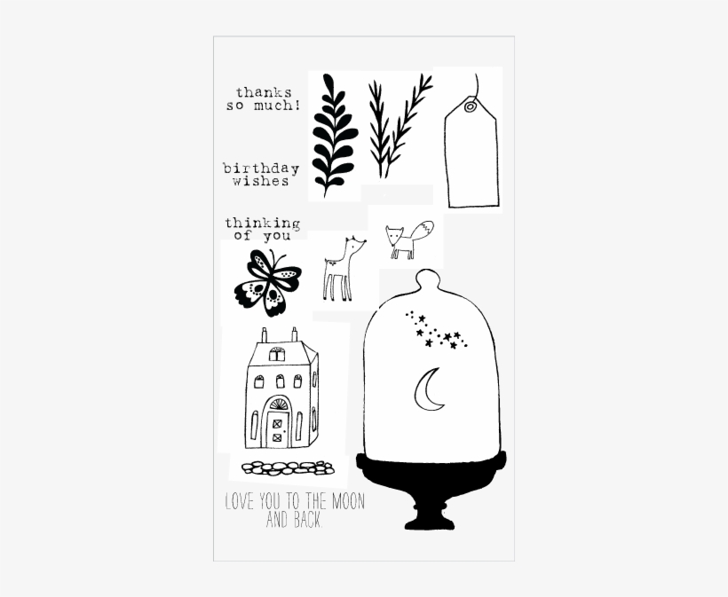 20117 Glass Dome Set - Office Supplies Flora & Fauna Clear Stamps 4"x6", transparent png