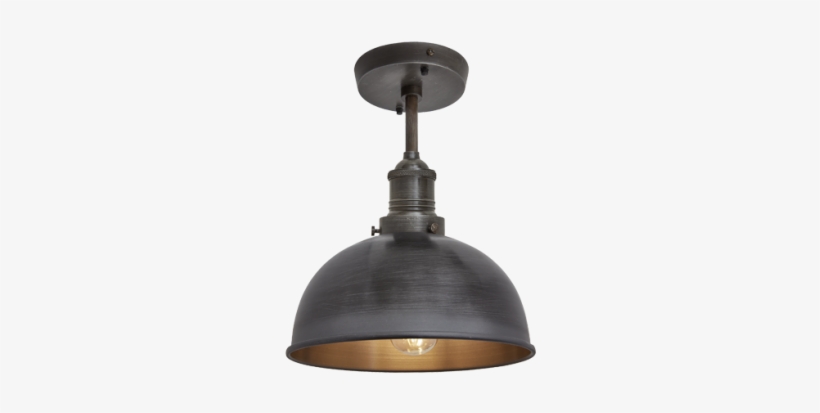 Brooklyn Ceiling Lights - Industville Br-gdfm8 Brooklyn Glass Dome Flush Mount, transparent png