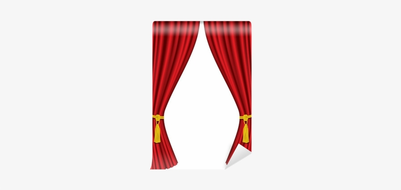 Theater Curtains Isolated On White Background Wall - Theater Curtains, transparent png