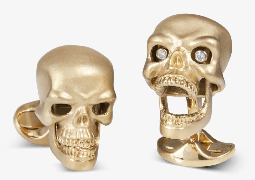 Image - Deakin & Francis Gold Plated Sterling Silver Skull, transparent png