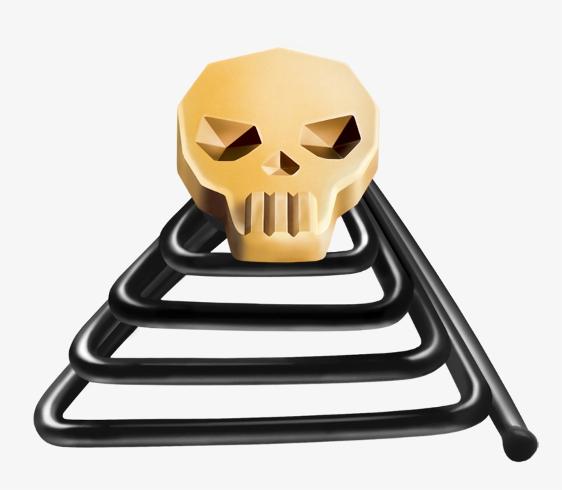 Gold Plated Skull, transparent png