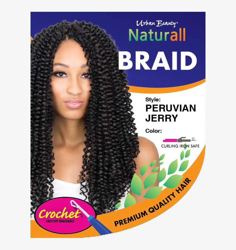 Urban Beauty Naturall Crochet Loop Peruvian Jerry Braid - Braid, transparent png