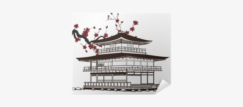 Japanese Castle Vector, transparent png