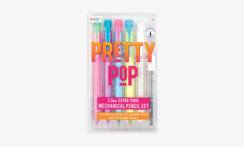 Pretty Pop Mechanical Pencil And Eraser Set - Pencil, transparent png
