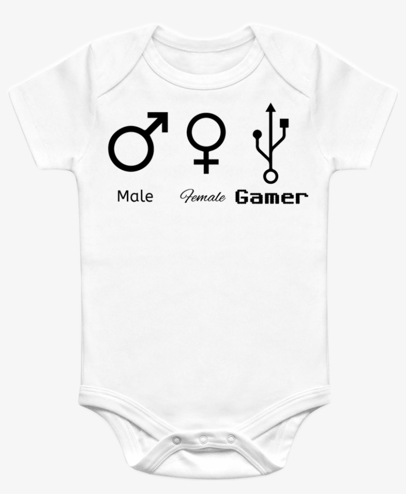 Male Female Gamer Baby Onesie Features The Male And - Programmer Baby Onesies, transparent png