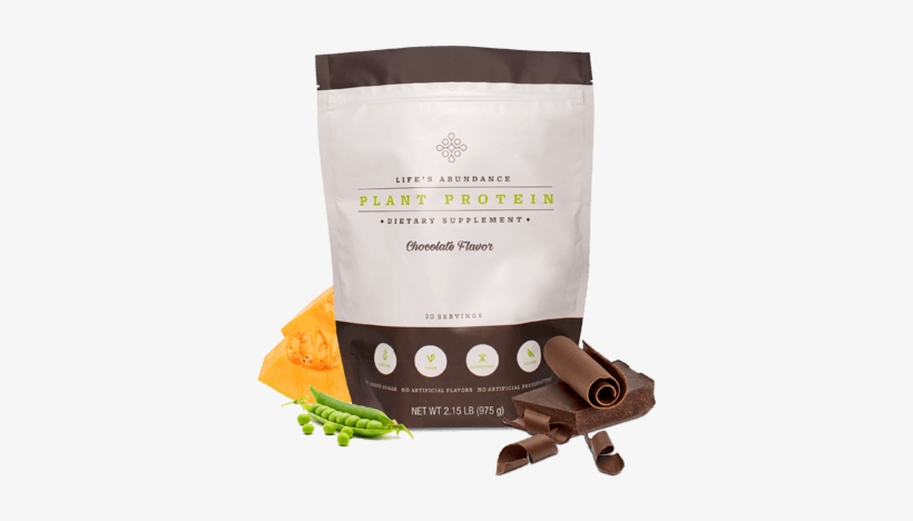 Life's Abundance Chocolate Protein Powder - Plant Protein, transparent png