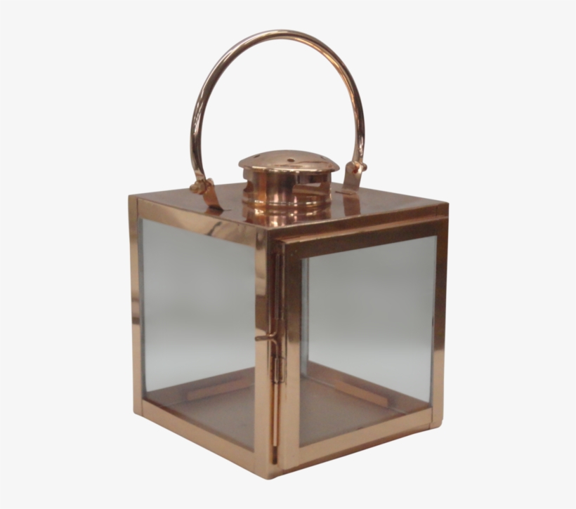 Steel Copper Plated Lantern With Metal Handle - End Table, transparent png