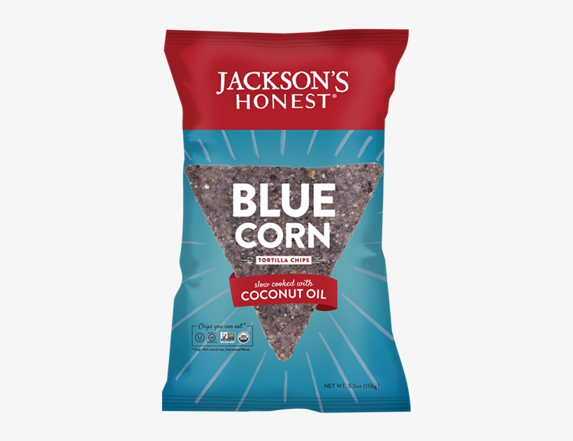 Blue Corn Tortilla Chips - Jackson's Honest - Organic Coconut Oil Blue Corn Tortilla, transparent png