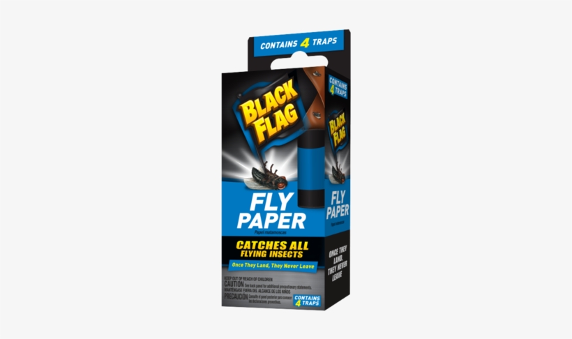 Black Flag® Fly Paper Traps Houseflies, Mosquitoes - Black Flag Fly Paper, transparent png