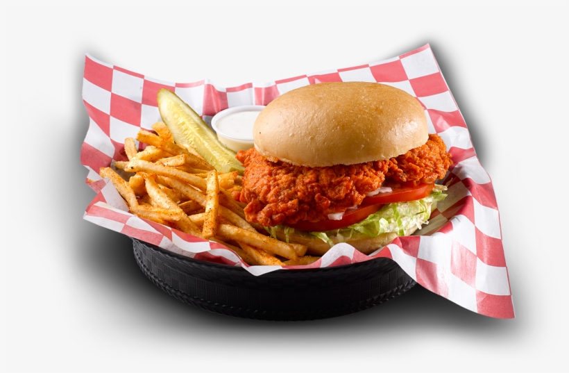 Bubbas 33 Pizza, Burgers, Beer Full Menu - Buffalo Chicken Sandwich With Fries, transparent png