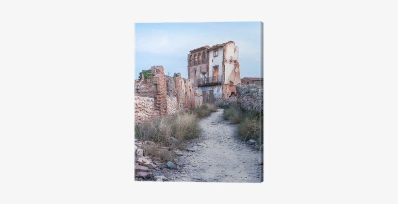 Destroyed Building In Belchite, Spain Canvas Print - Belchite, transparent png