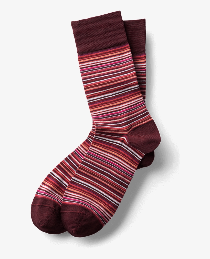 Business Light Bordeaux Gestreift - Sock, transparent png