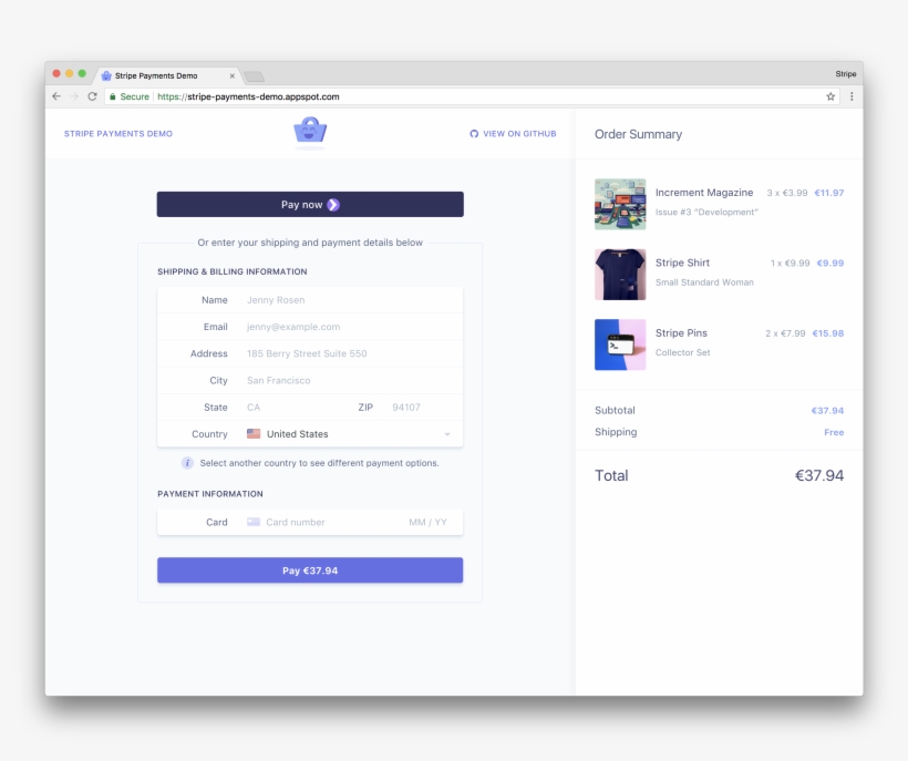Demo Application On Chrome With The Payment Request - Javascript, transparent png
