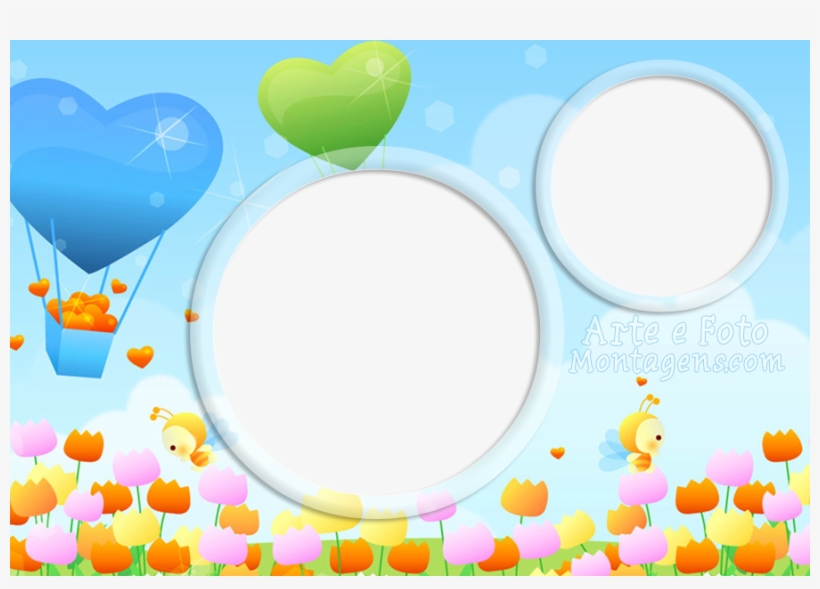 Coracoes Baloes Jardim - Picture Frame, transparent png