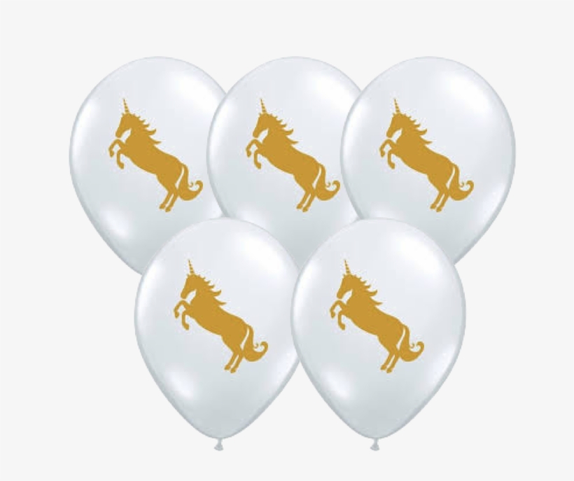 Clear Gold Unicorn Balloon - Unicorn - 11 Inch Balloons 25pcs, transparent png